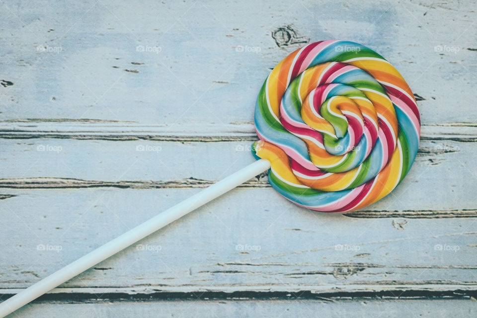 Rainbow lollipop