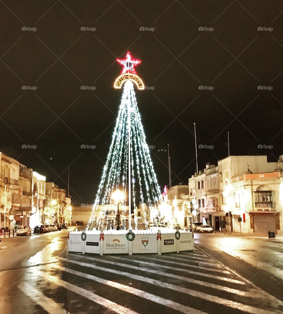Christmas light tree