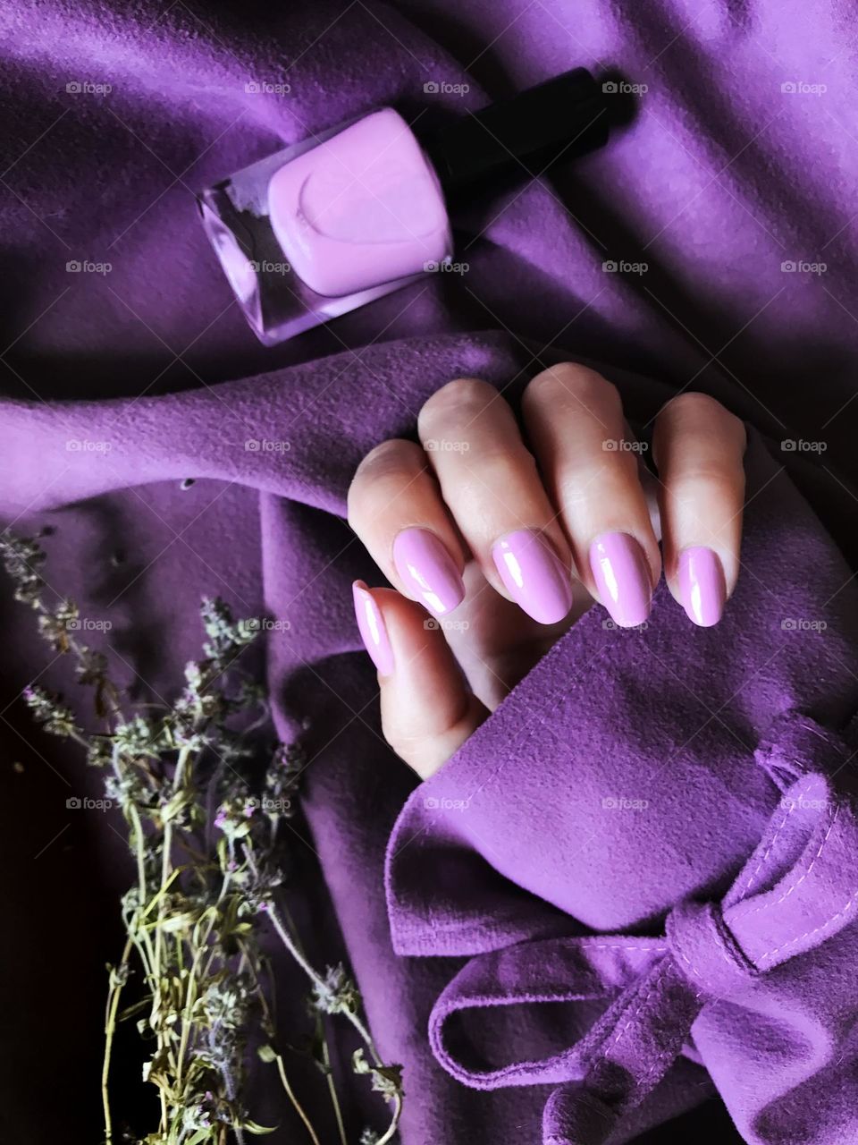 Purple manicure 