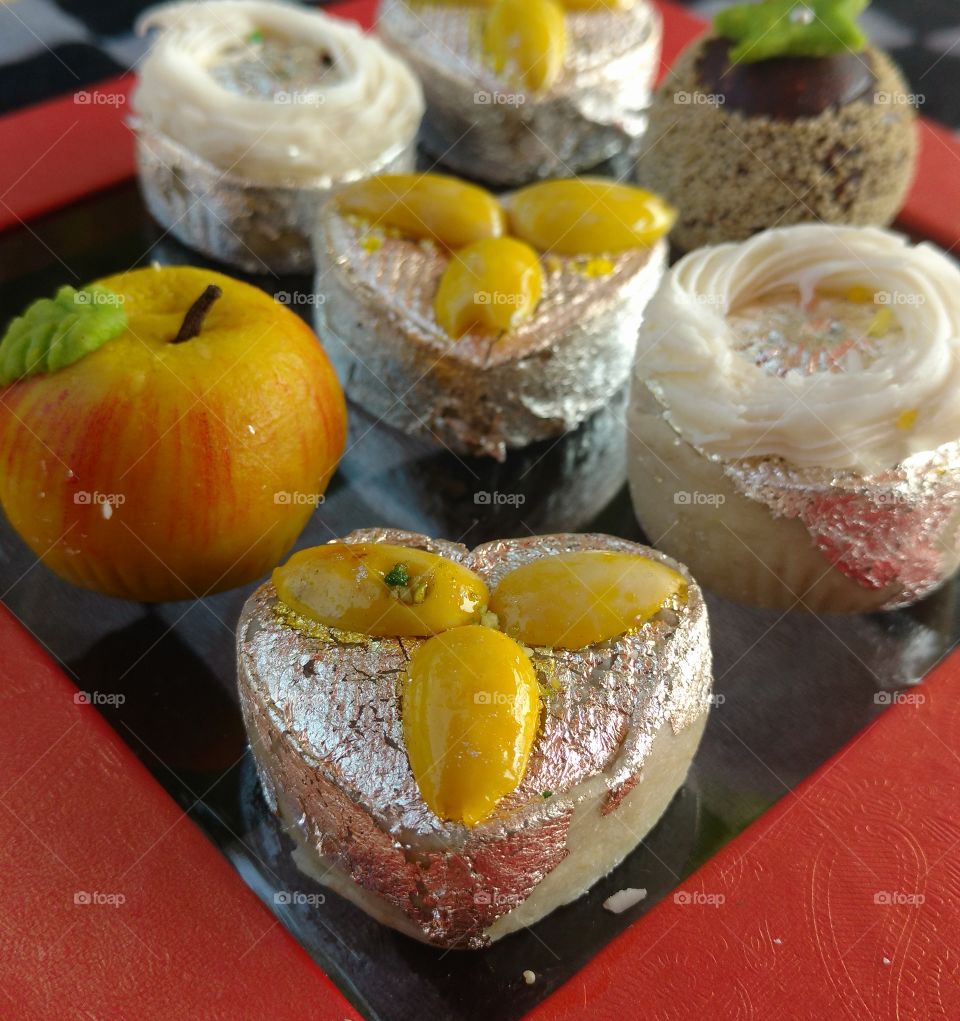 Sweet box with different type of sweets