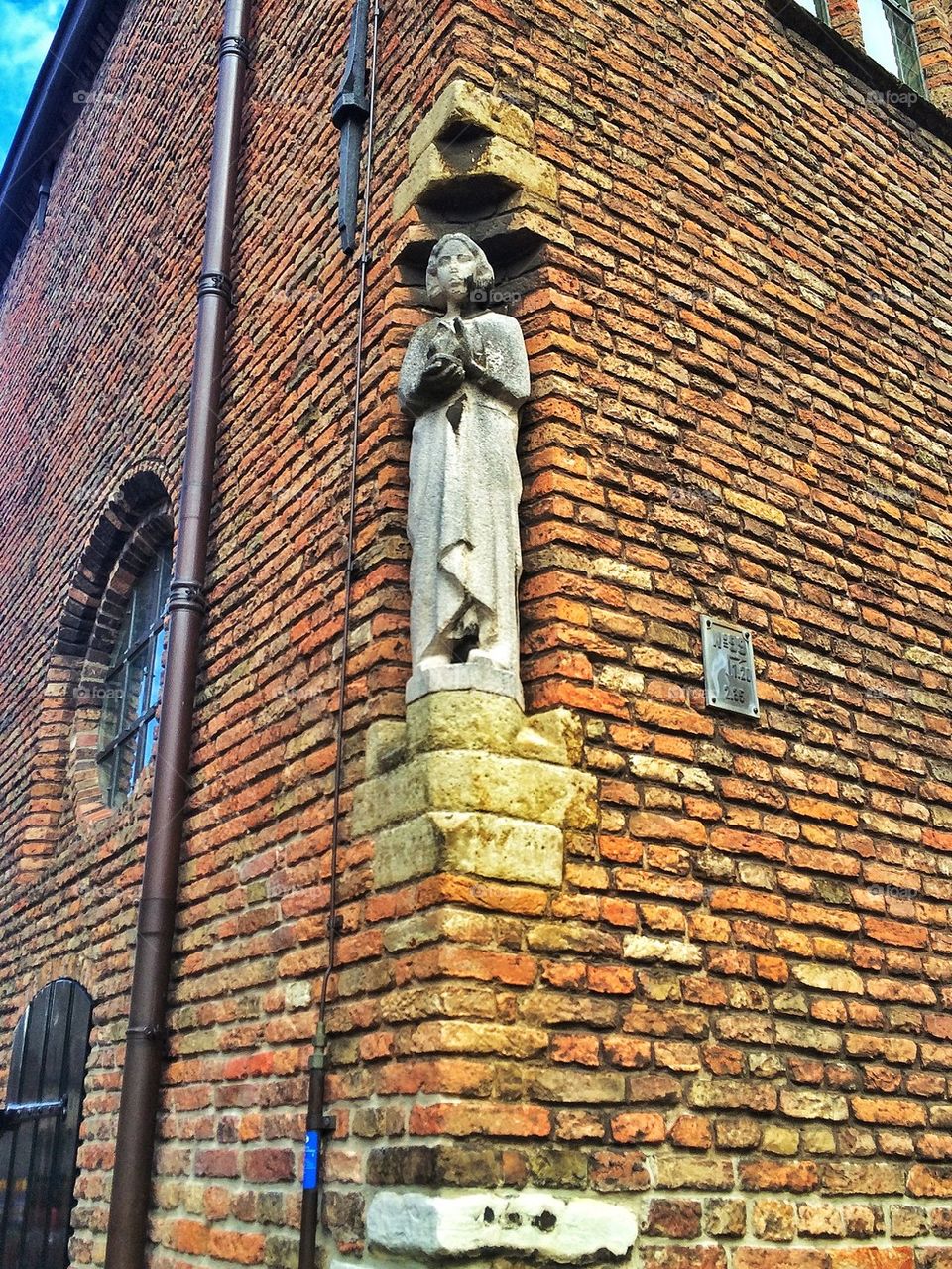 Old church statue