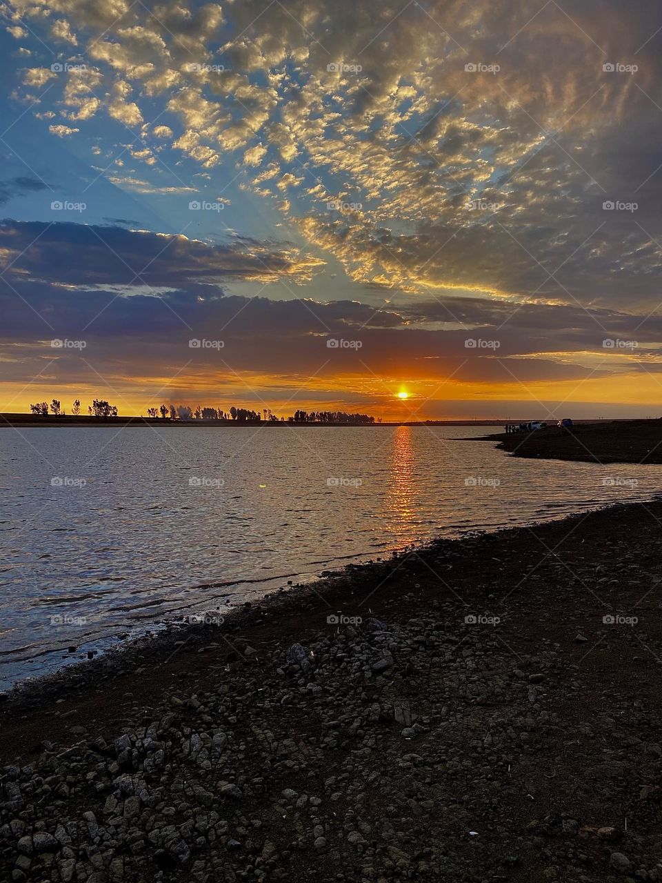 Sunset over the dam