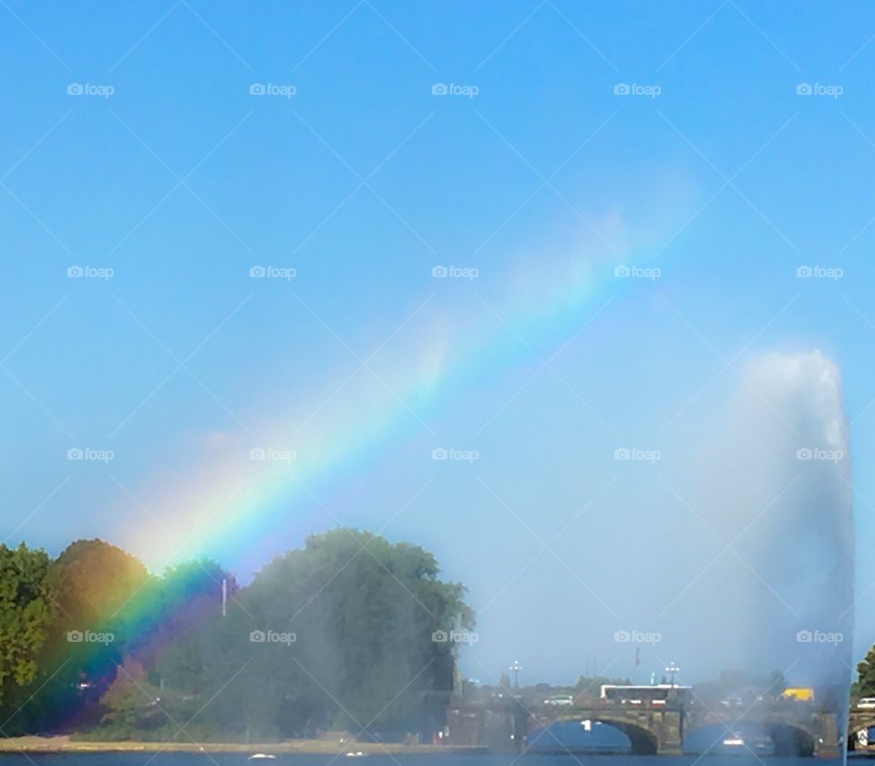 Hamburg Alster in summer 