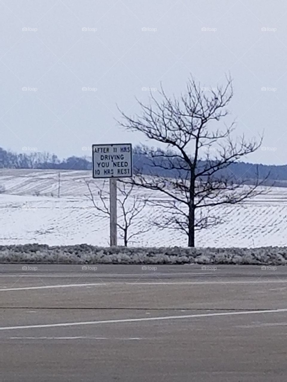 sign at truckstop