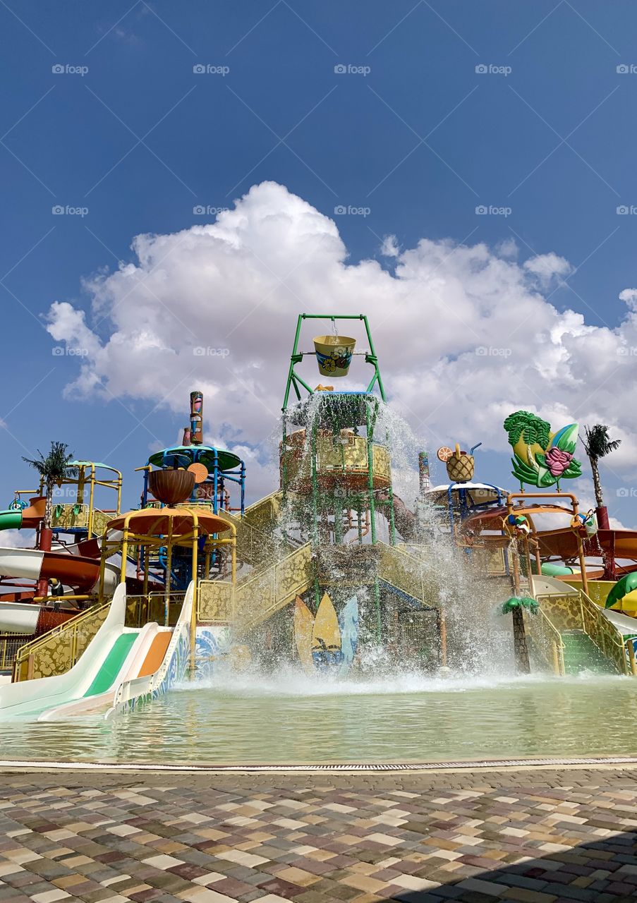 Aquapark. The children's zones. 