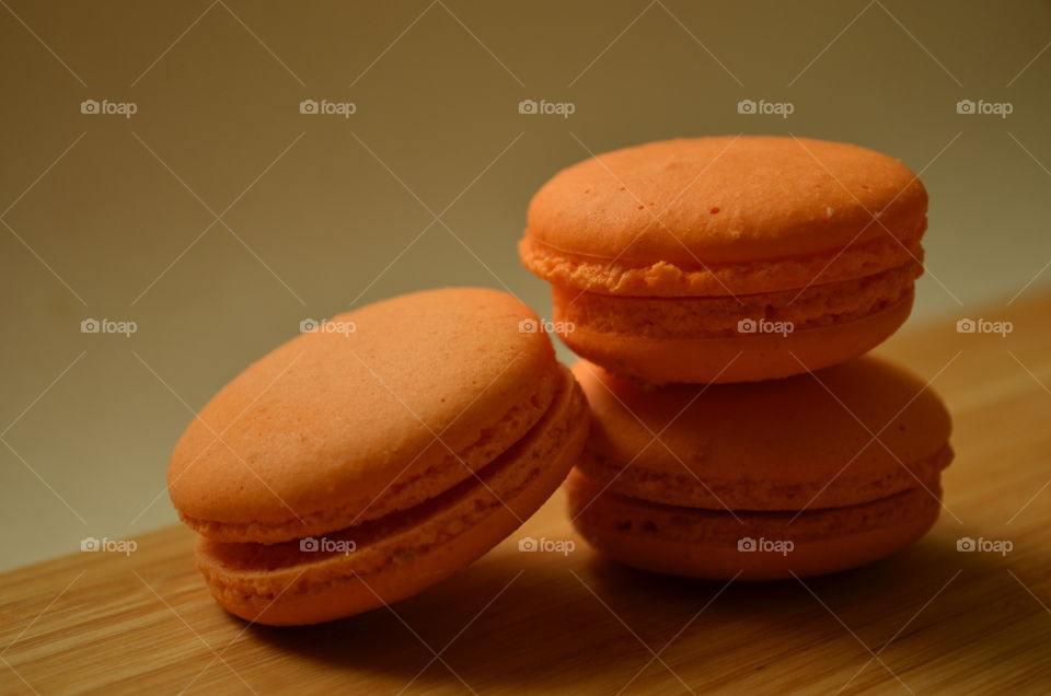 Orange cookie macaroni