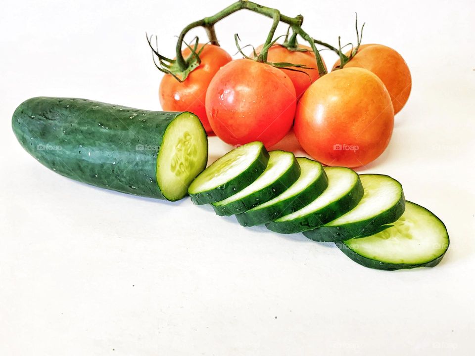 TOMATOES AND CUCUMBER