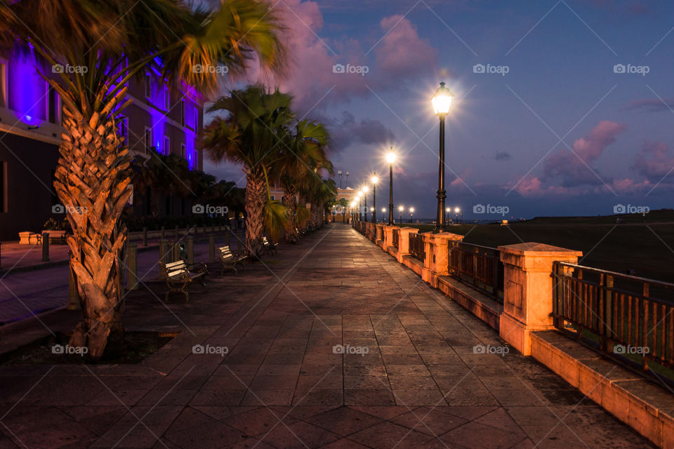 Sidewalk in Old San Juan, Puerto Rico