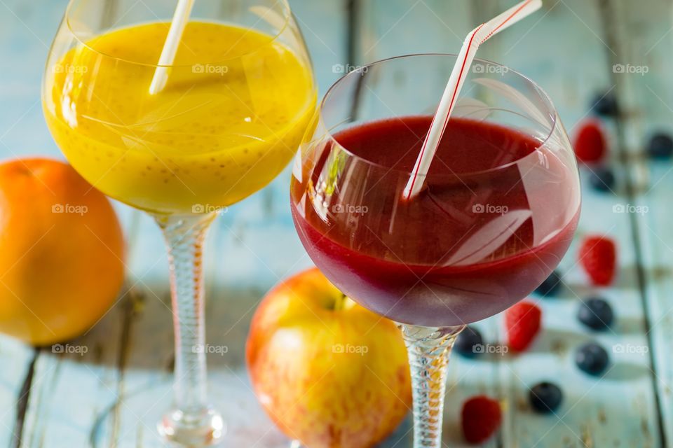 Homemade fruit juices
