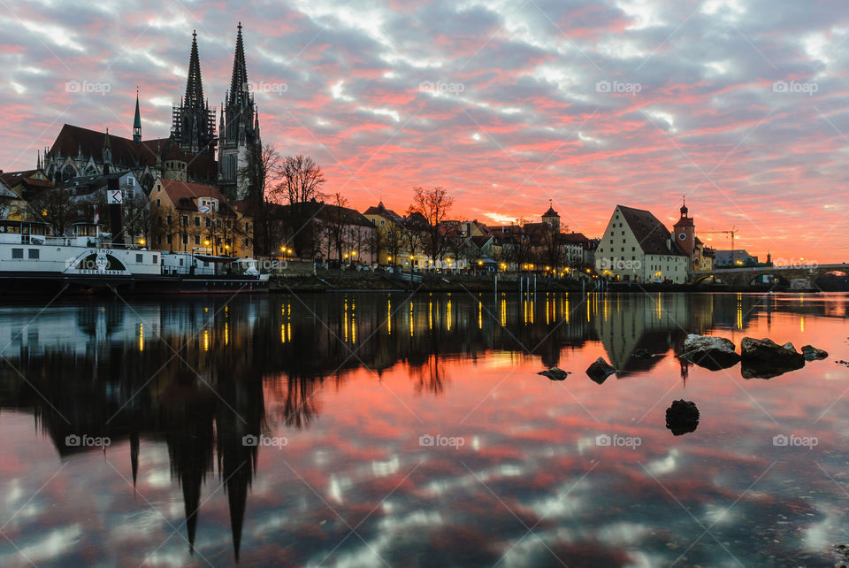 Colourful and magical sunset