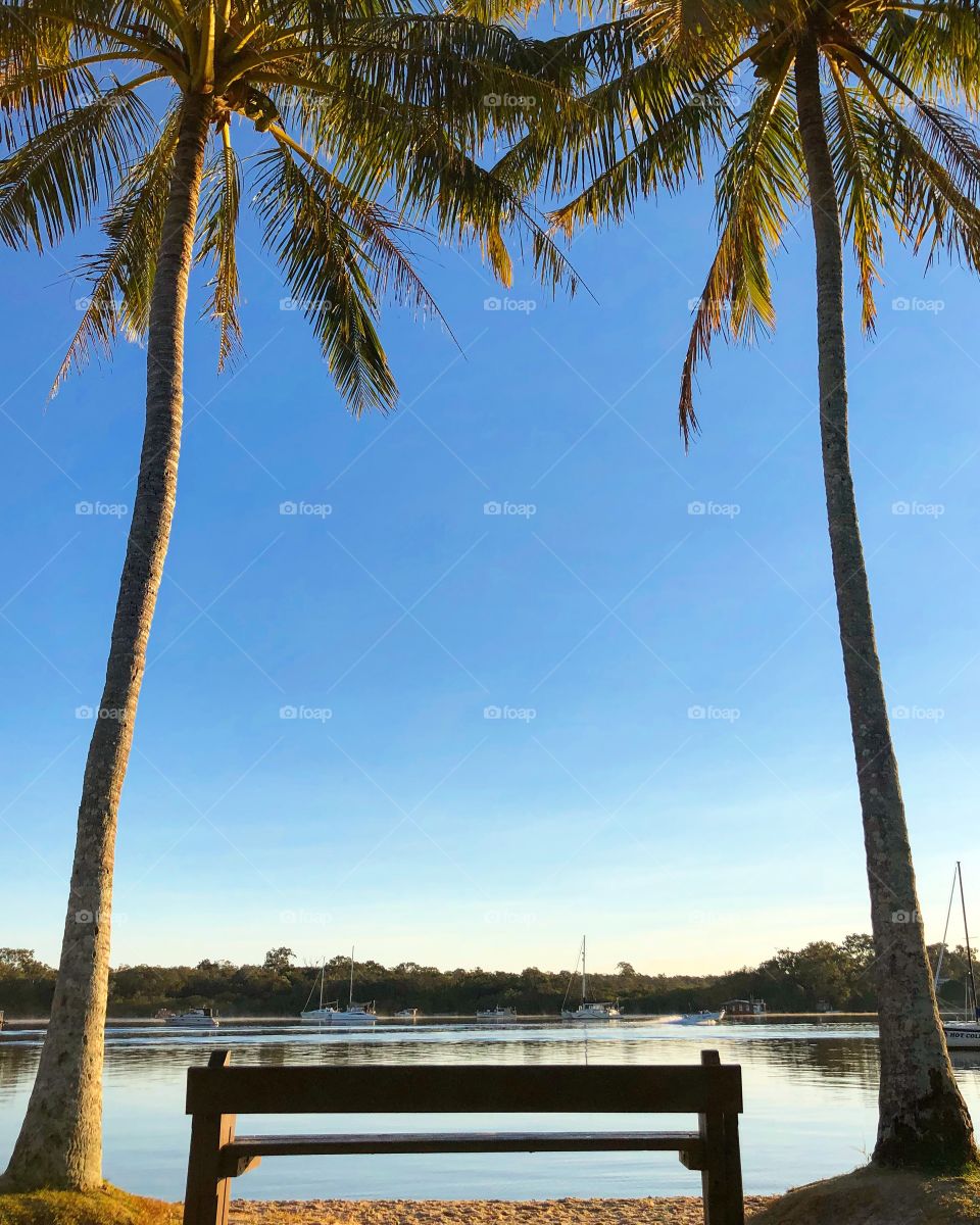 Tropical beach with a beach with a view 