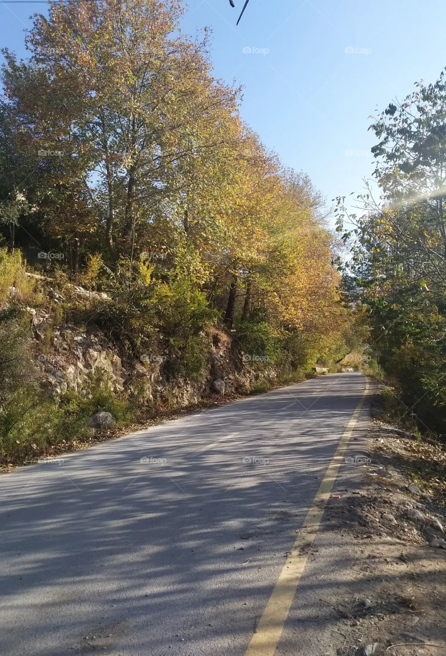 on the road
