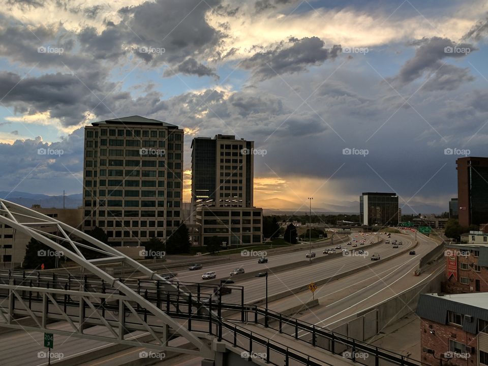 cloud over the city