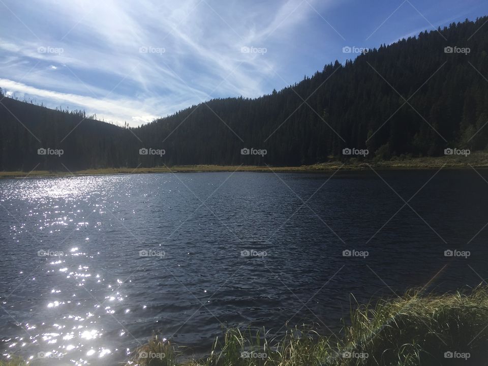 Peaceful lake landscape 