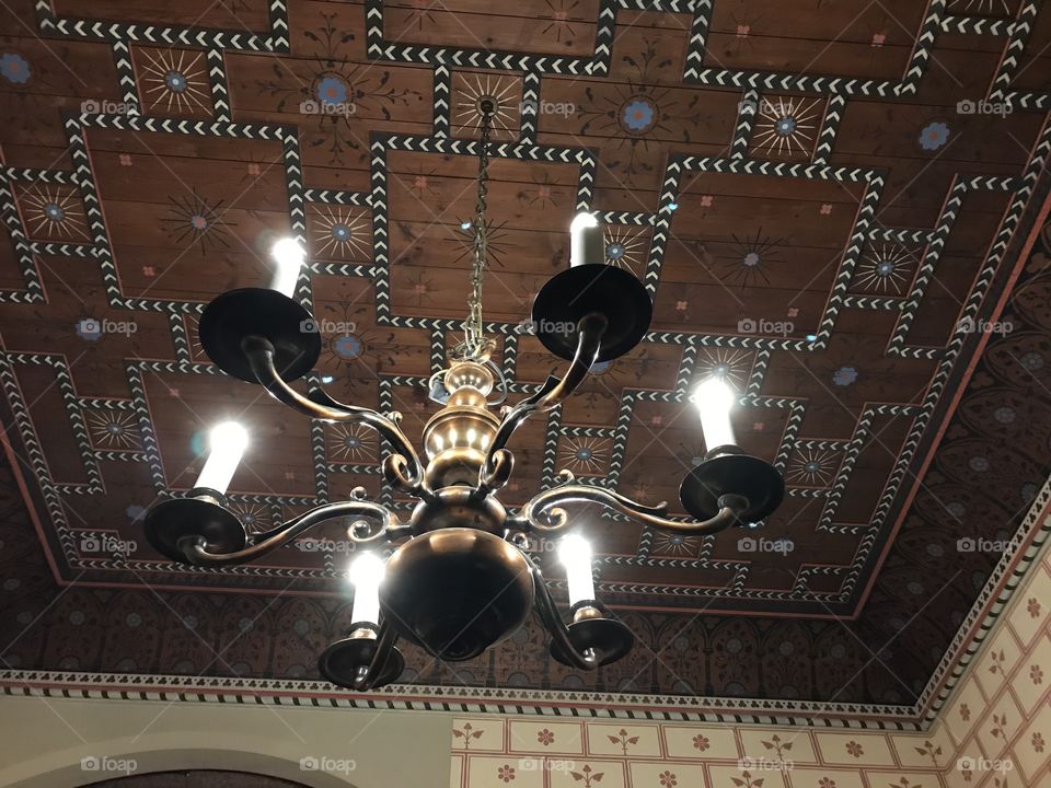 Depicted here a magical ceiling in a home of historical importance.