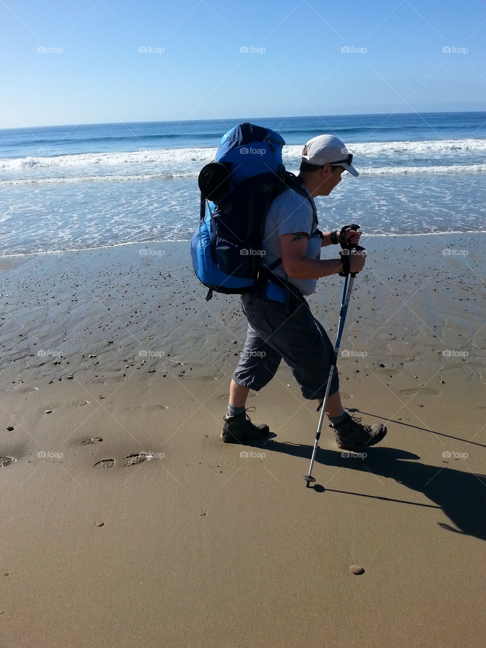 hiking on the beach. point reyes, ca