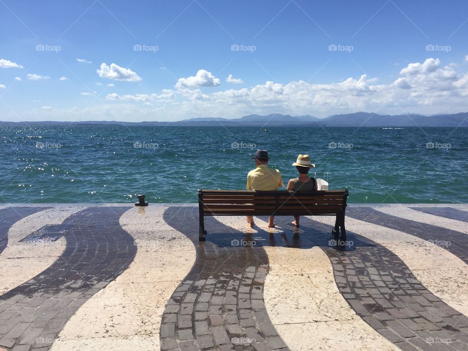 Lake view on a Summer day - Lake Garda, Italy