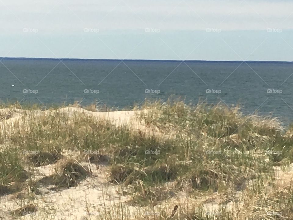 Beautiful sand dunes on the beach.