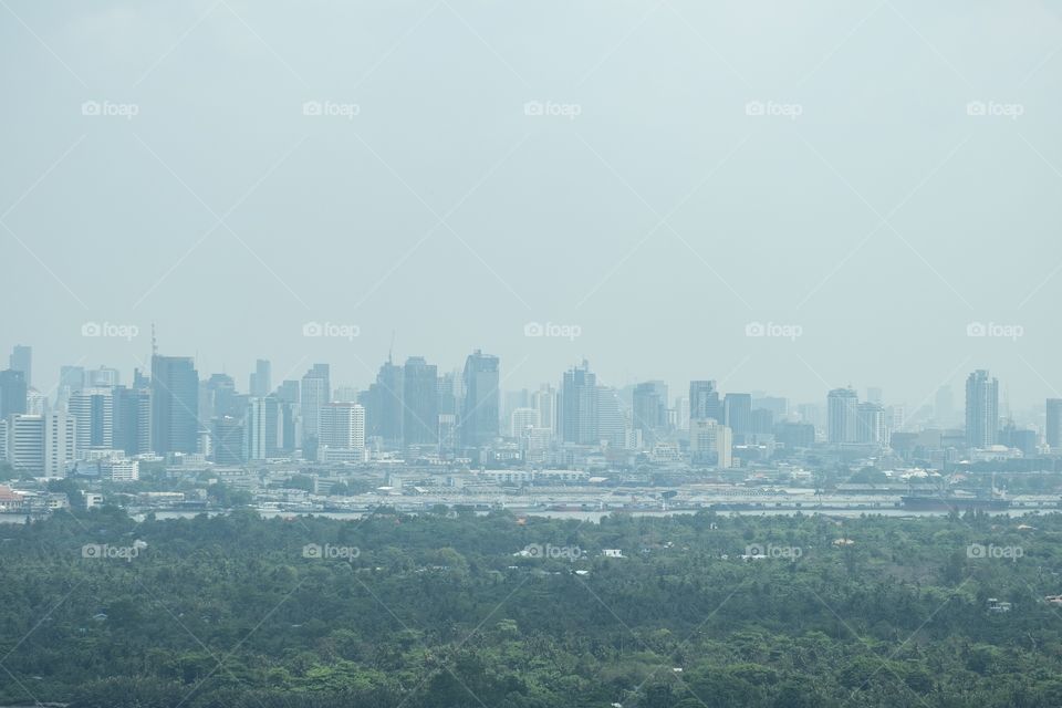 City scape to show PM 2.5 problem