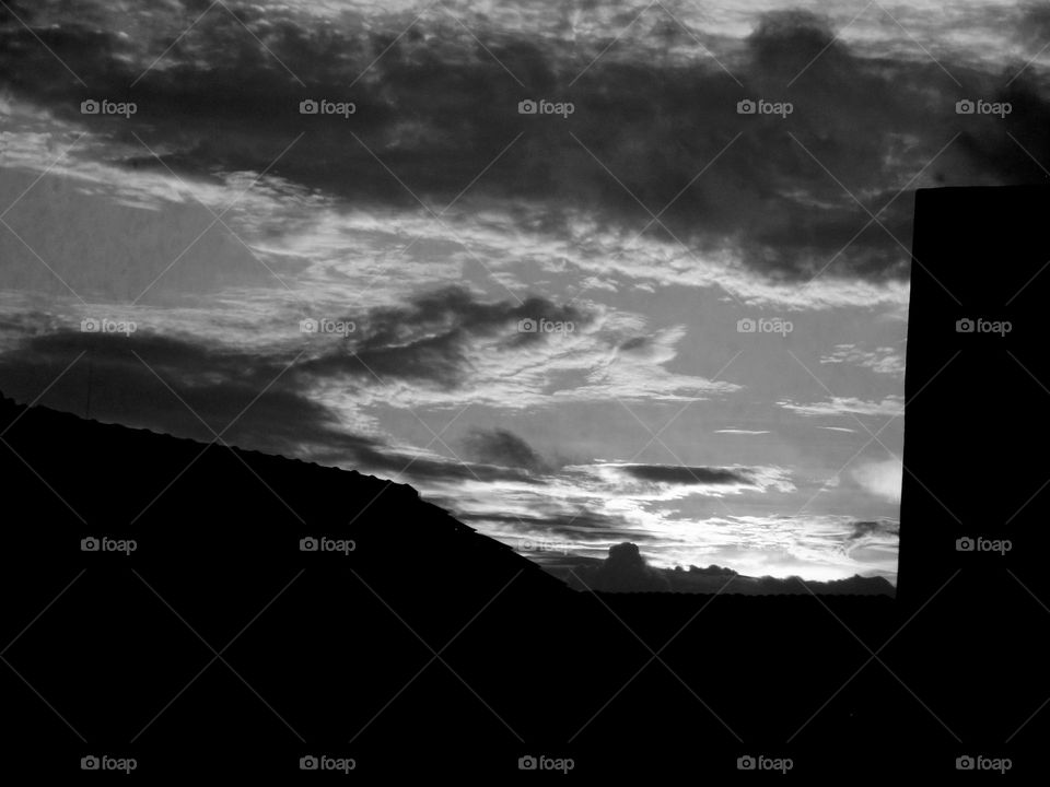 From behind the window, when the sun began to sink