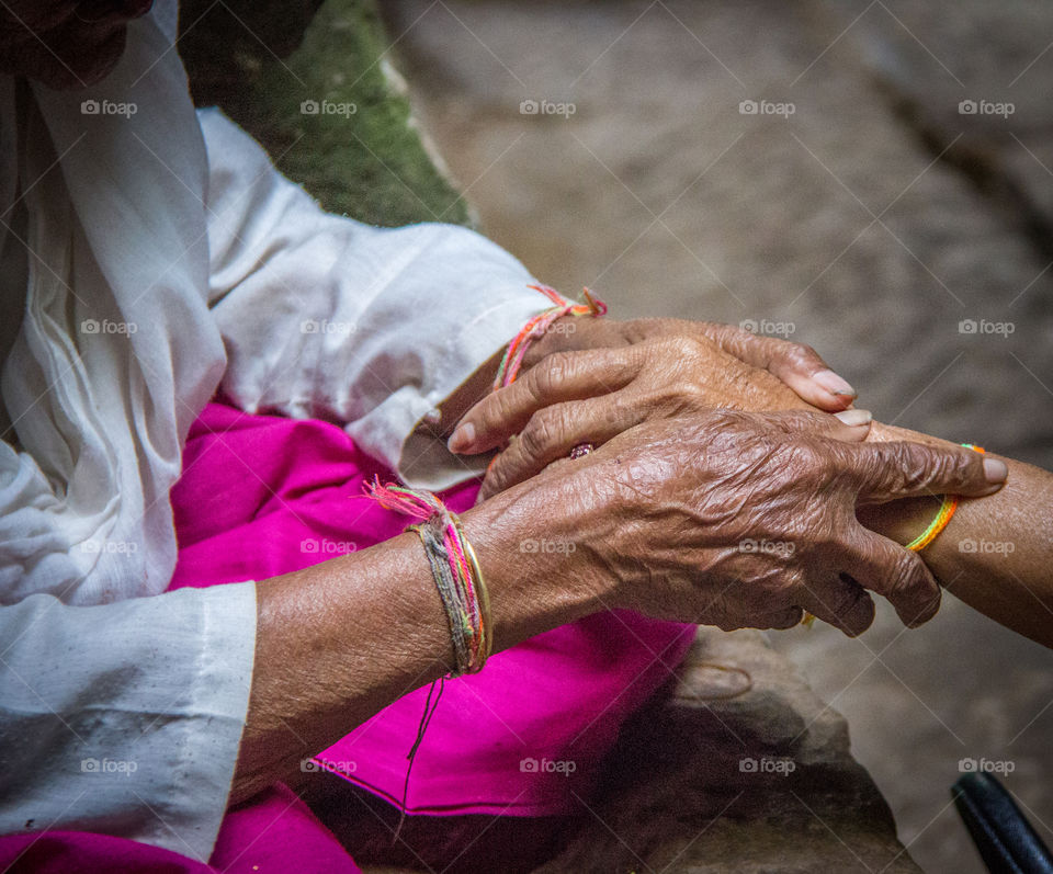 Watching this small in stature elderly woman calm and bless visitors was truly spiritual 