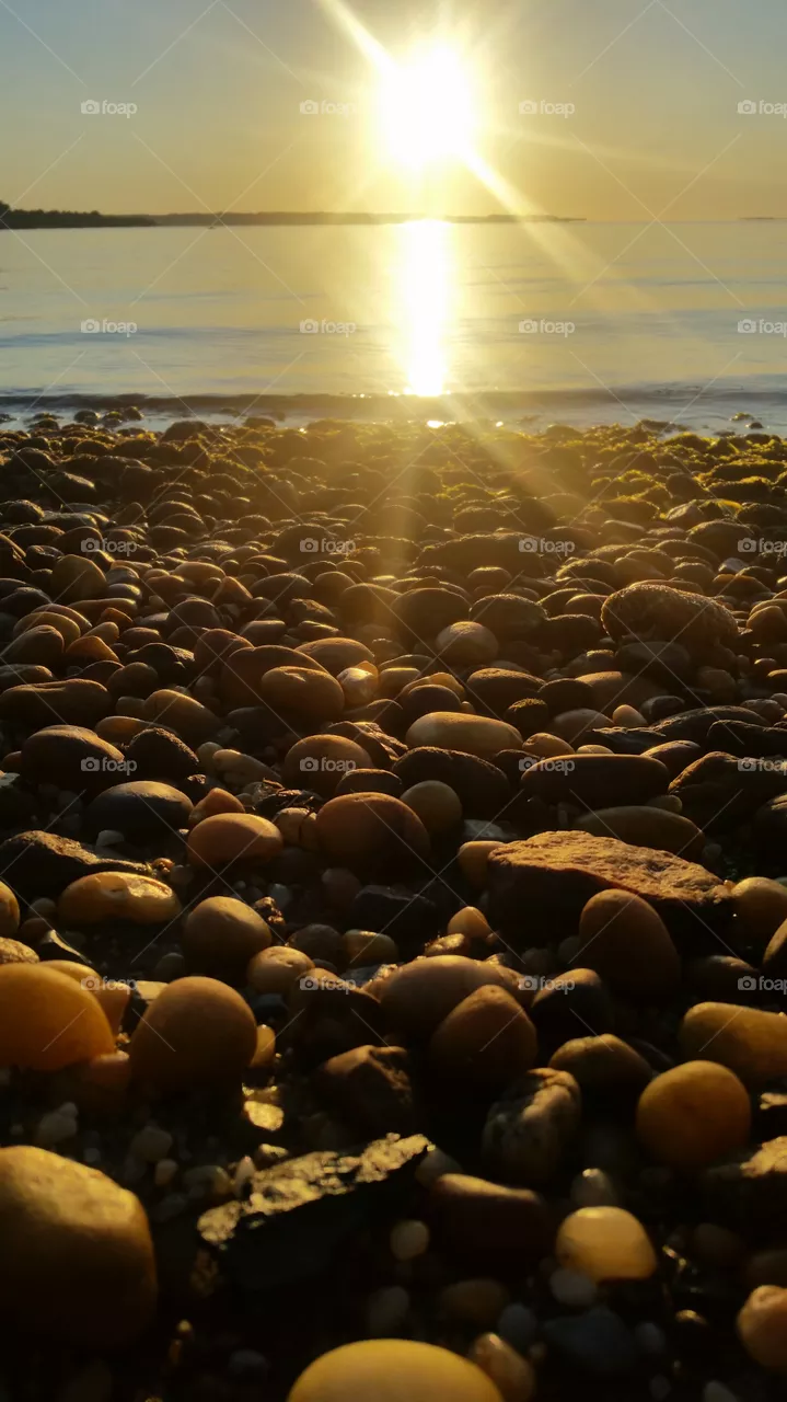 Sunset, Water, No Person, Beach, Sea