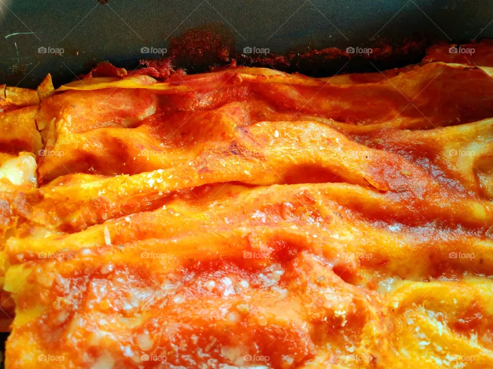 Homemade Italian lasagna