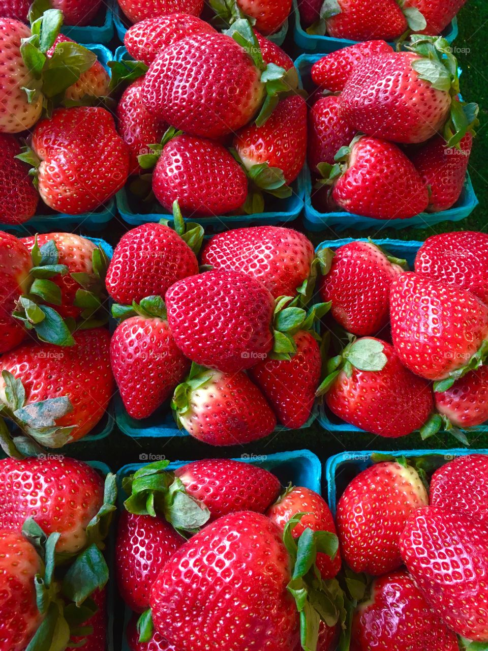 Full frame of strawberries