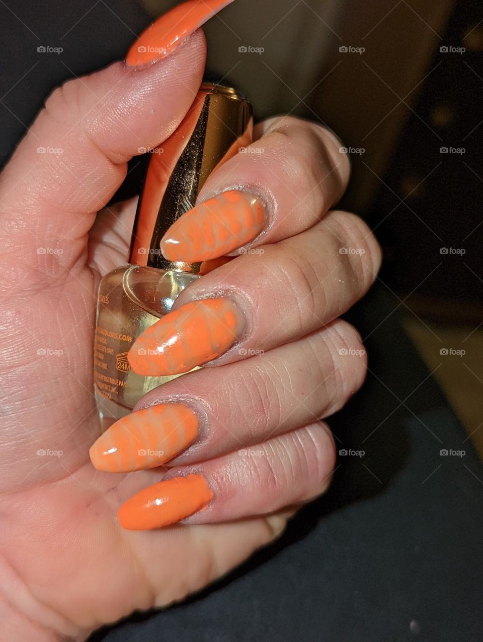 blossom gel with orange and nude.