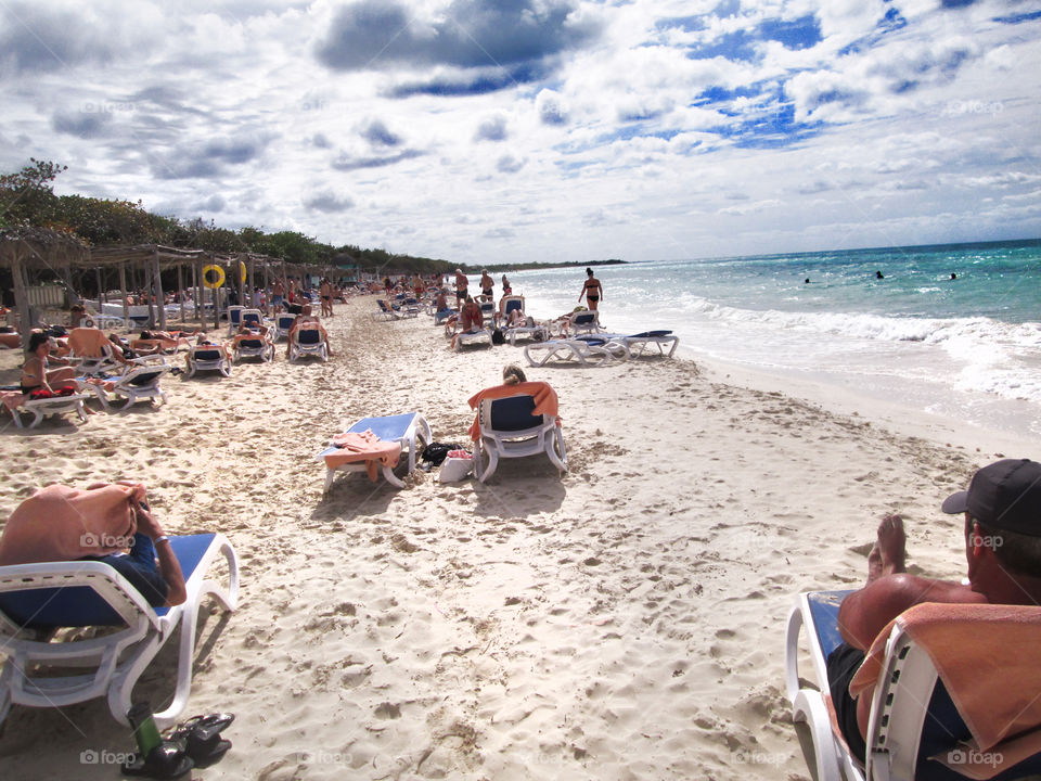 beach cuba. sand trip