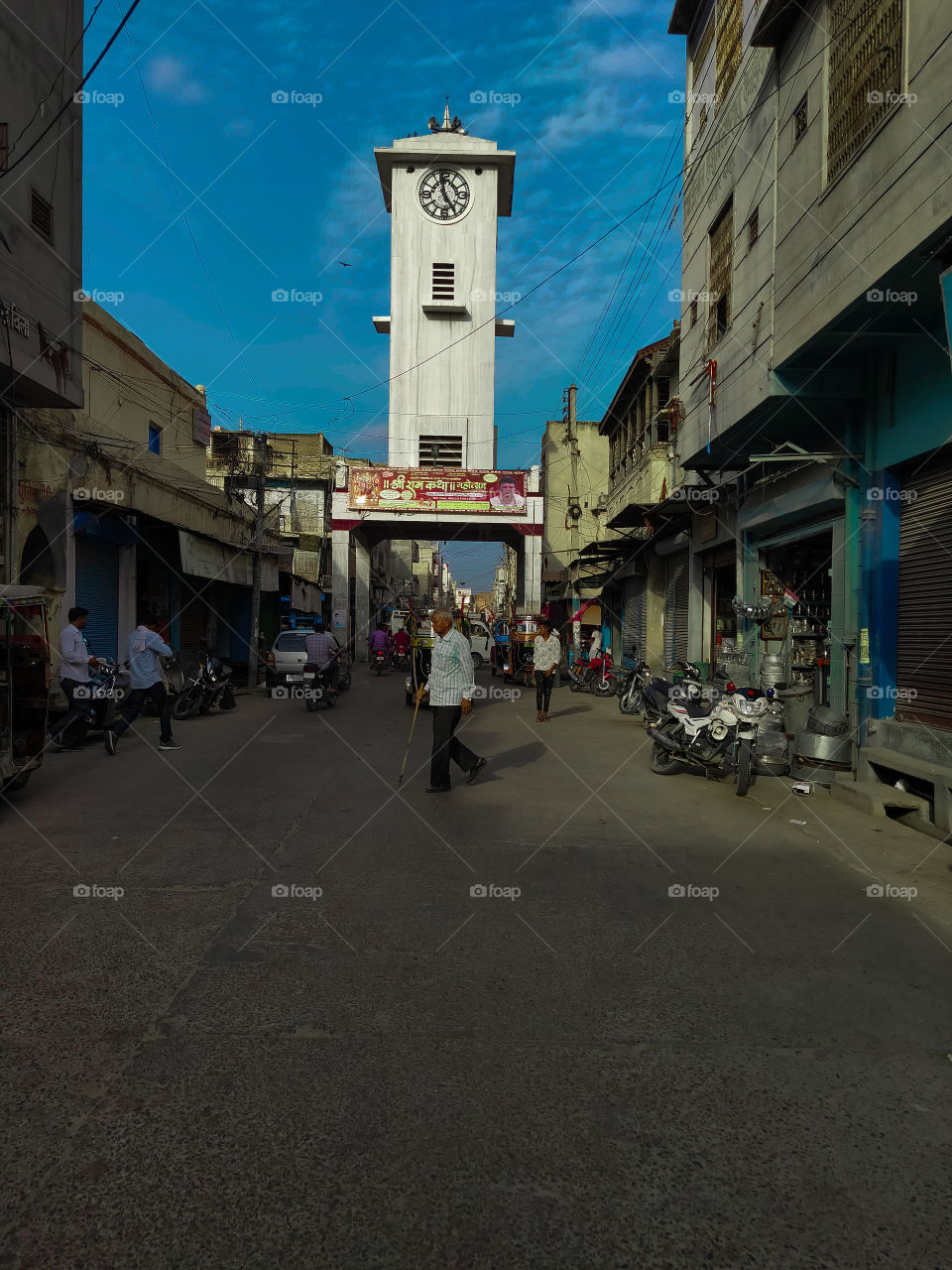 Asia best Clock tower, Because this hour pass four way from below the house,And it stands by four pillars.It is the only chime of Asia down which leaves four way....😇😇😇😇