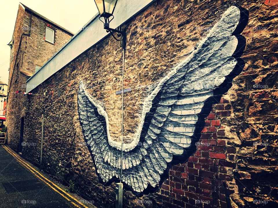 Wall mural, Devon , UK