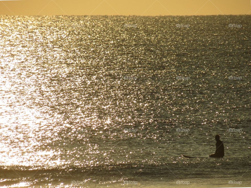 Waiting surfer