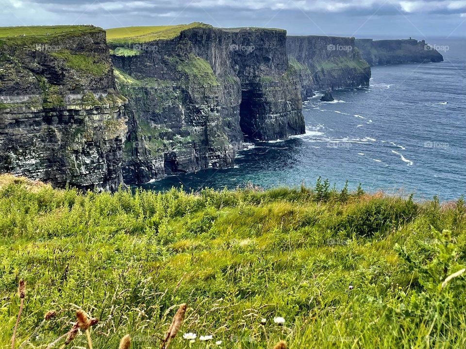 Iconic view of the famed Cliffs of Mohr, one of Ireland’s most visited natural sites.