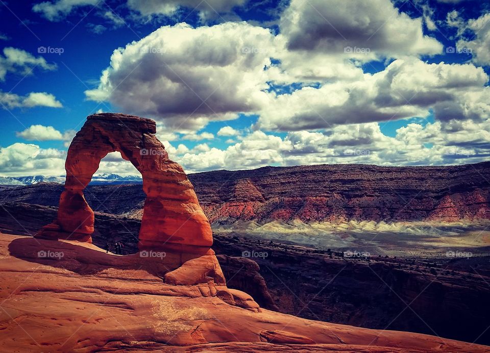 Delicate Arch in Arches National Park. April 2016.