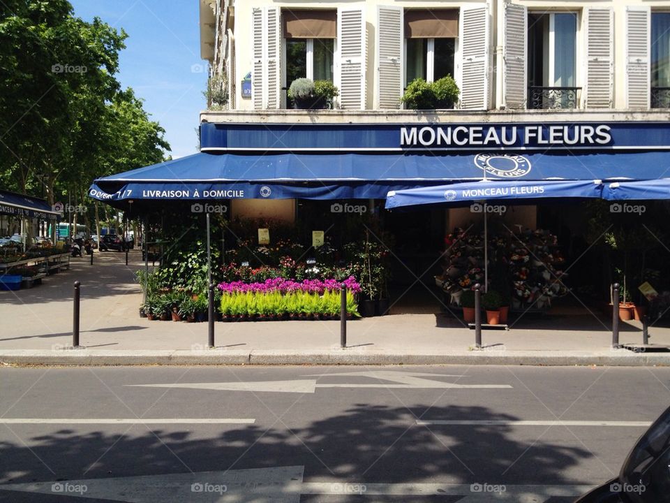 Flowers store in Paris 