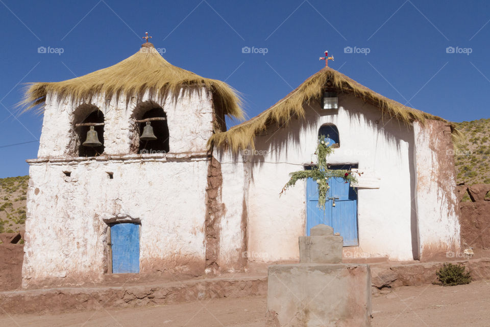 Chuch in the Atacama Desert near San Pedro de Atacama.