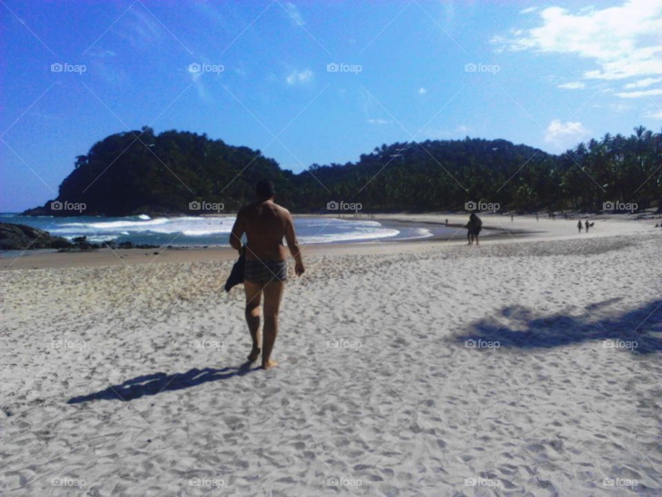 arriving at the beach in Itacaré Bahia Brazil