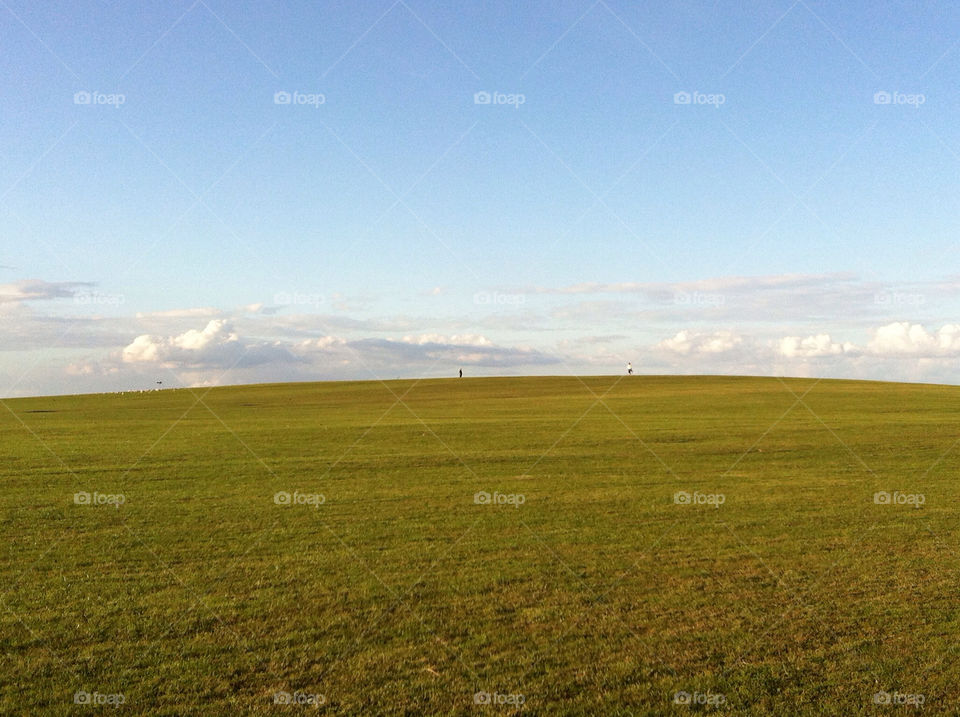 sky field people grass by magenta_sally