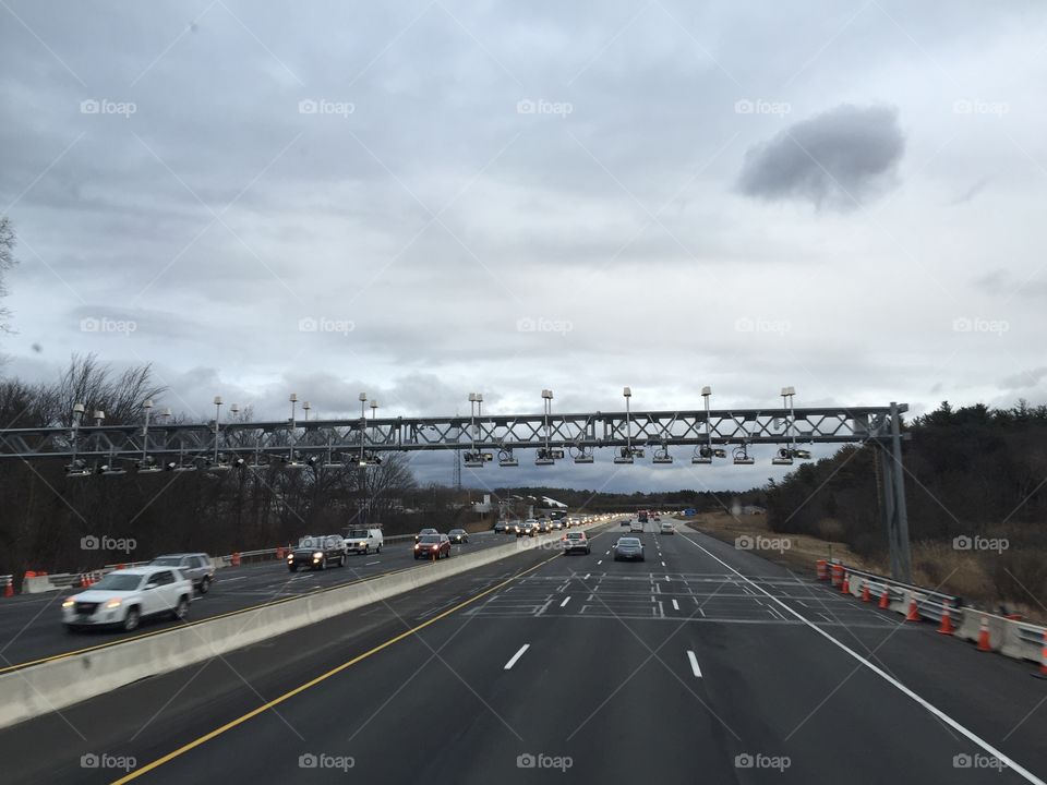All-electronic tolling gantry, Mass Turnpike