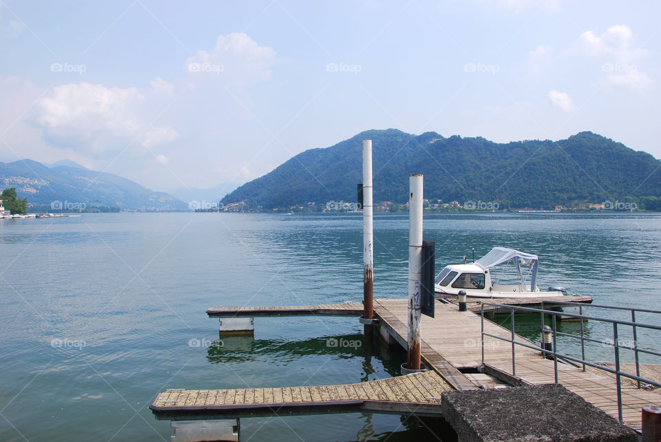 Ceresio Lake - Brusimpiano, Varese, Italy.