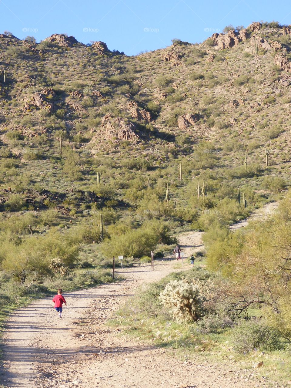 This trail is at a state park in the Arizona desert.