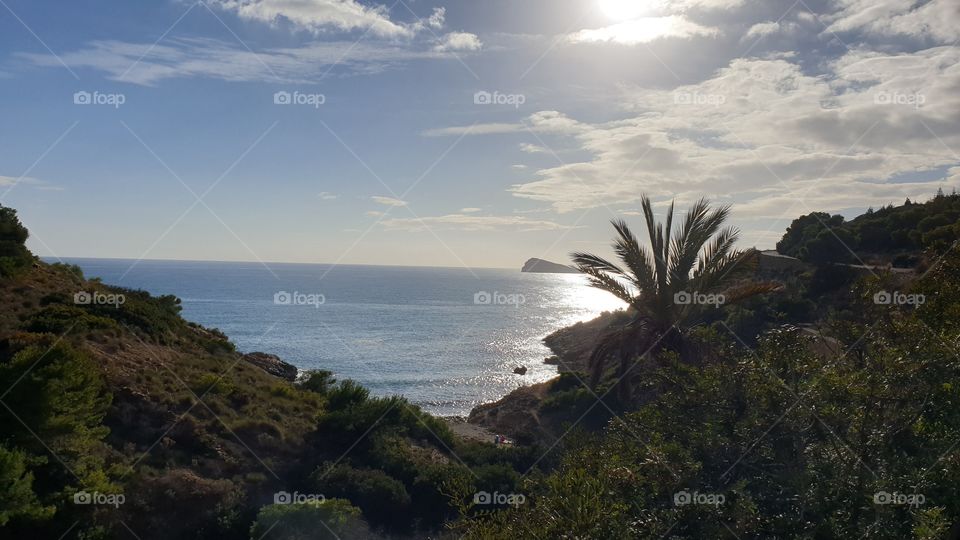 Mountains#sun#palmtree#sea#island