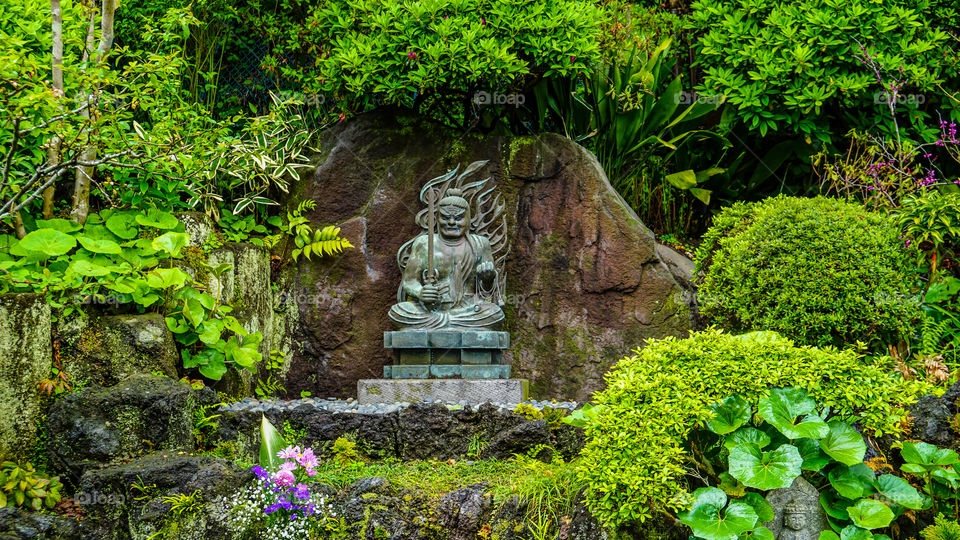 Statue in garden