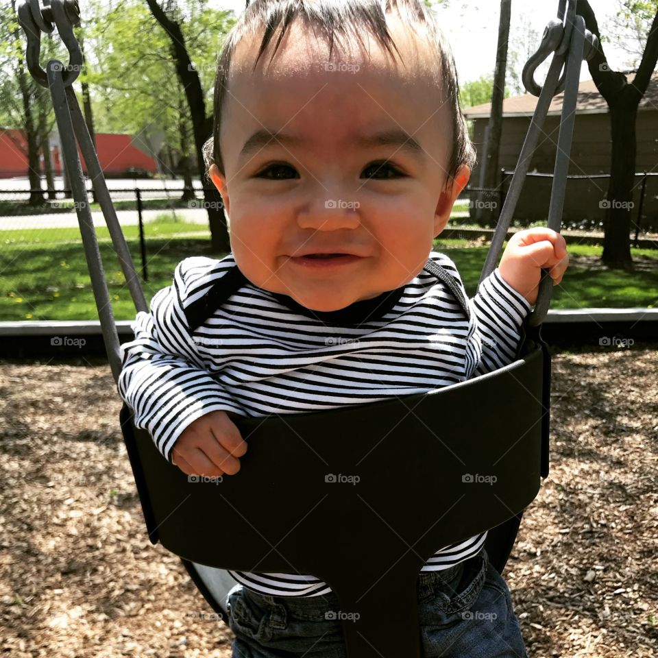 First time in the swing 