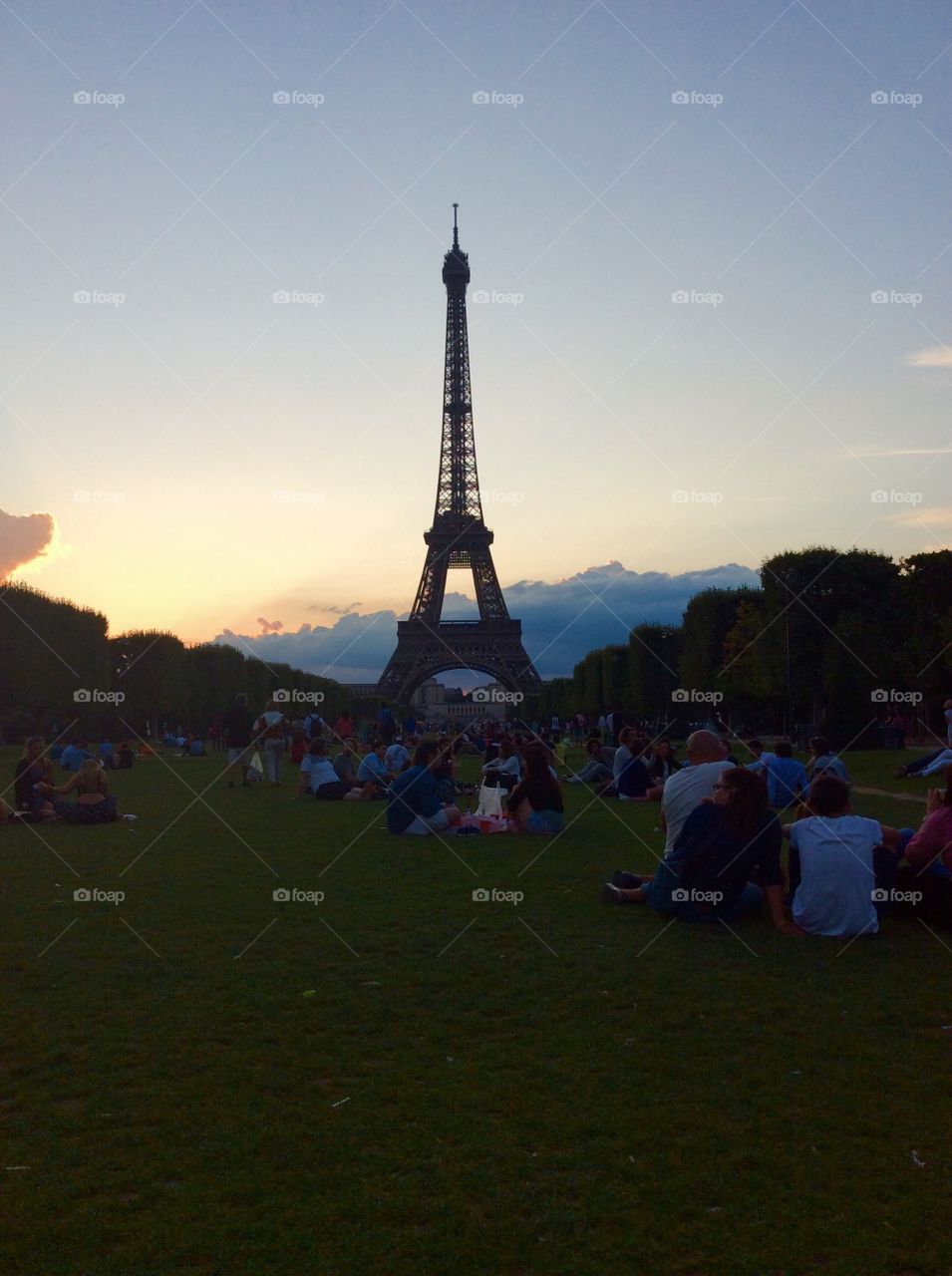 Eiffel Tower Sunset. Eiffel Tower Sunset in Paris