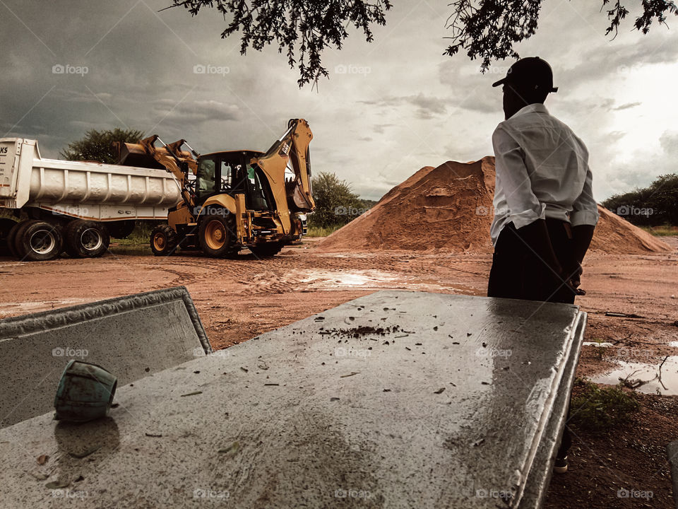 great look of two heavy duty vehicles doing work