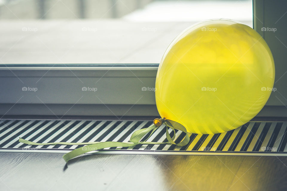 Ballon laying on a floor