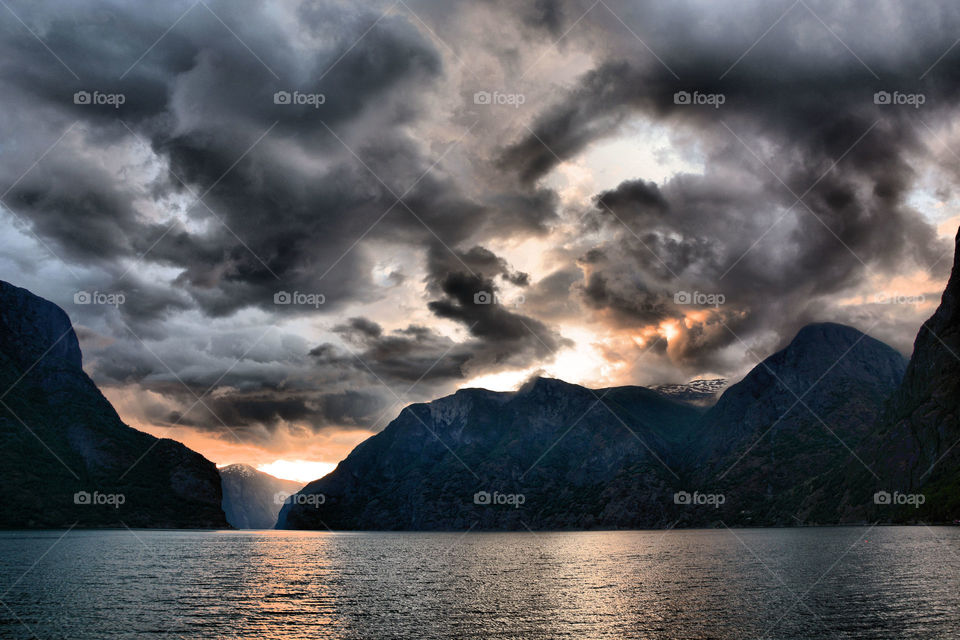 Turbulent sky, Aurland, Norway