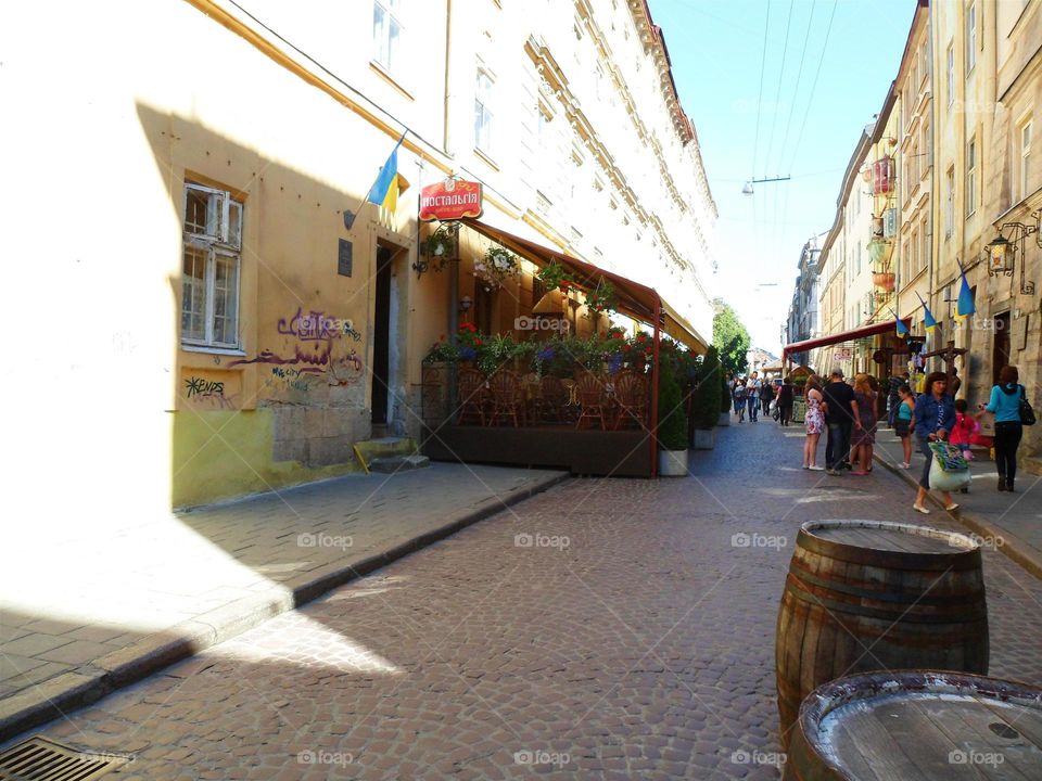 the old district of the city of Lviv, Lviv, Ukraine